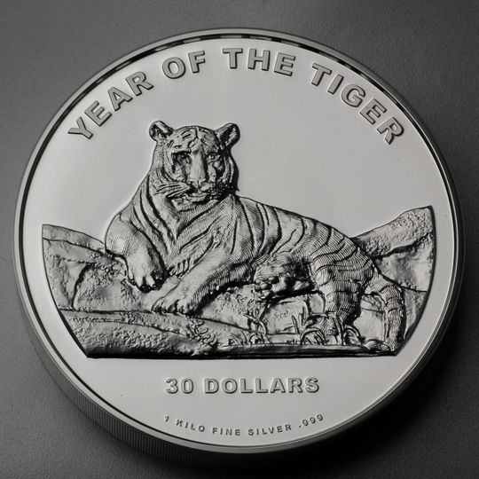 1kg Silbermünze Tiger