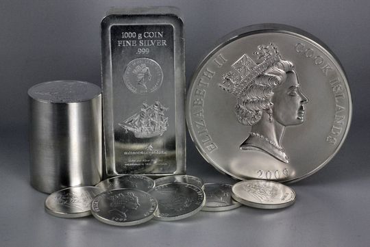 1kg Cook Islands Anlagemünzen rund, als Silberstangenmünze und eckig